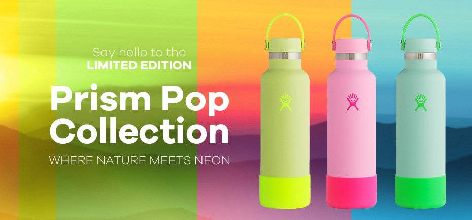 two toned neon pink / prism pop limited edition hydro flask