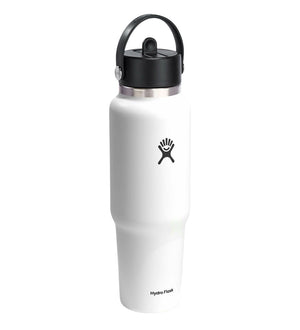 Wide Flex Straw Travel Bottle 40Oz - White